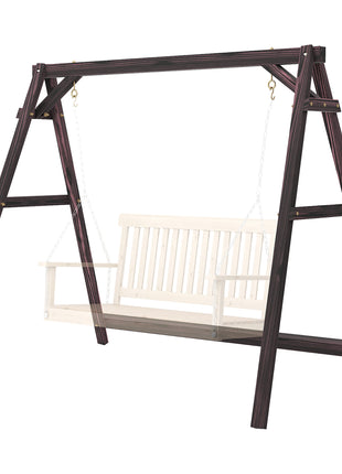 Porch Swing Frame, Heavy Duty A-Frame Hanging Chair Stand Only with Reinforced Bars for Porch, Garden, Backyard