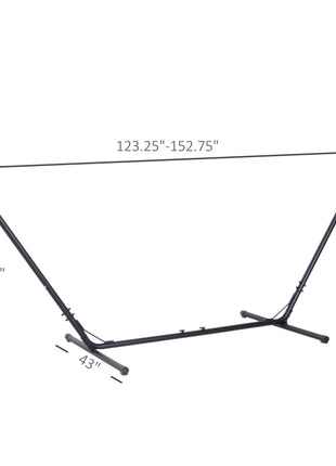 Universal Hammock Stand 10-13ft Adjustable Steel Stand Space-Saving and Portable Carrying for Indoor and Outdoor Use, Black