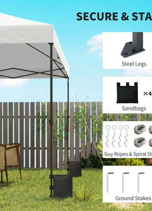 10 x 10 ft Pop Up Canopy Tent with One Push Setup, Outdoor Portable Instant Canopy Shelter w/ Roller Bag, White
