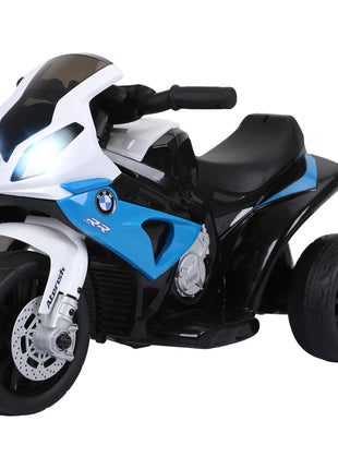 6V 3 Wheeled Electric Motorcycle, Kids Motorcycle Licensed BMW with Headlight, Music, Blue
