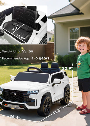Electric Ride on Car 12V Kids Ride-on Toy, White
