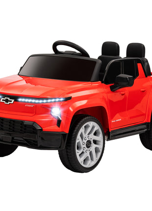 12V Chevrolet Silverado EV RST Licensed Kids Electric Car with Parent Remote Control, Spring Suspension, Red