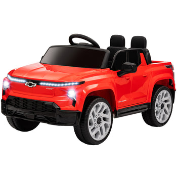 12V Chevrolet Silverado EV RST Licensed Kids Electric Car with Parent Remote Control, Spring Suspension, Red