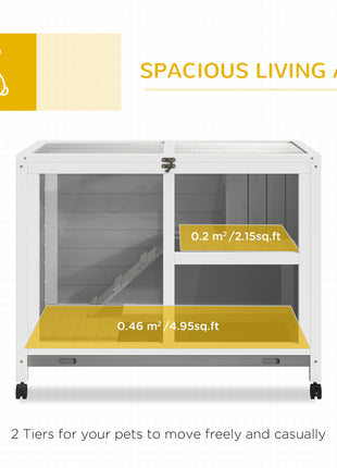 Desk/Table Sized Rabbit Hutch with Wheels