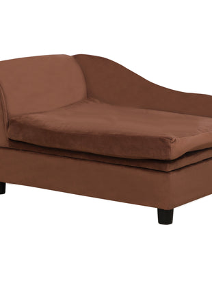 Pet Sofa Bed Couch with Storage, Pet Sofa for Cats and Small Dogs, Brown