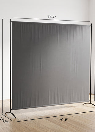 Outdoor Privacy Screen, 5.9FT Tall Room Divider with UPF30+ Protection, Freestanding Privacy Panel, Dark Gray