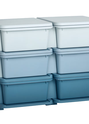 3 Tier Kids Storage Unit, Toy Organizers and Storage with 6 Drawer Chest for Kids Bedroom Nursery Kindergarten Living Room for Boys Girls Toddlers, Blue