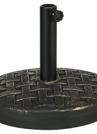 Concrete Umbrella Base, 40 lbs. Heavy Duty Umbrella Stand with Metal Umbrella Holder for Outdoor, Lawn, Deck, Bronze