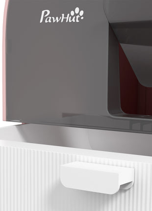 Cat Litter Box with Lid with Scoop and Filter, Pink