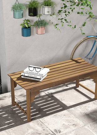 Slatted Wooden Garden Bench, Curved Seat Front Porch Bench, Teak