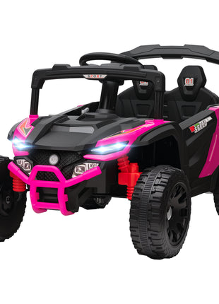 12V Kids Ride On Truck, Battery Powered Electric UTV Vehicle with Rear Suspension, Remote Control for 3-5 Years, Pink
