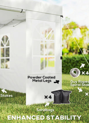 9.6 x 9.6 ft Pop Up Canopy Tent with Sidewalls, One Push Setup, UPF50+ Portable Instant Canopy Shelter, White