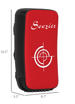 16.5 in Muay Thai Kick Shield Punching Pad, Kick Shield for Martial Arts, Karate, Kickboxing, MMA x 1 Unit, Red