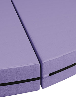 Foldable Crash Mat, Pole Padding with Carrying Handles and EPE Foam for Dance Training and Exercise, Purple