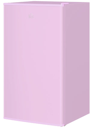3.2 Cu.Ft Mini Fridge with Freezer, Single Door Compact Refrigerator with Adjustable Thermostat, Reversible Door, Pink