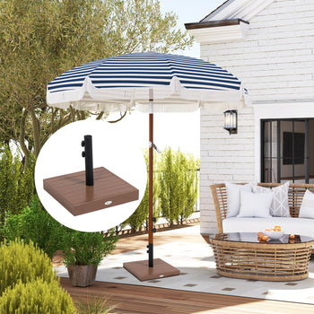 Patio Umbrella Base, 42 lbs. Concrete Heavy Duty Umbrella Base for 1.25/1.5" Poles, Coffee