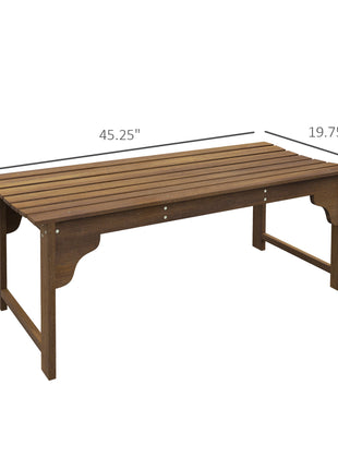 Slatted Wooden Garden Bench, Curved Seat Front Porch Bench, Teak