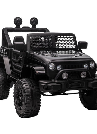 12V Battery Powered Kids Ride On Car Off Road Truck Toy w/ Parent Remote, Black