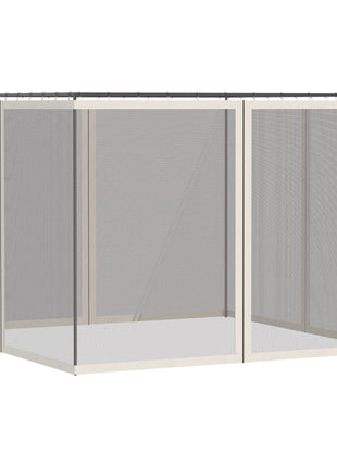 Universal Replacement Mesh Sidewall Netting for 9.84' x 13.1' Gazebos and Canopy Tents with Zippers, (Sidewall Only) White