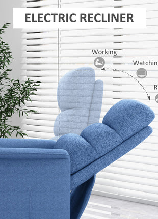 Power Lift Chair for Seniors, Electric Lift Recliner Chair with Remote Control, Side Pockets for Living Room, Blue