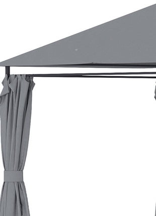 10' x 13' Outdoor Patio Gazebo, Canopy Shelter with 6 Removable Sidewalls & Steel Frame for Garden, Lawn, Backyard & Deck, Gray