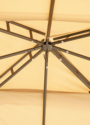 10' x 12' Outdoor Gazebo with Netting, Patio Gazebo Canopy with 2-Tier Soft Top Roof and Steel Frame for Lawn, Garden, Backyard and Deck