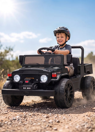 Licensed Toyota Pickup Ride on Truck, 24V Kids Electric Car with Dual Motors, Up to 3.7MPH for Kids 3-8 Years Black