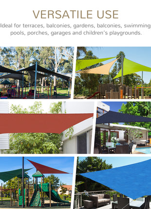 20' x 13' Rectangle Outdoor Patio Portable Shade Canopy Sun Sail - Sand