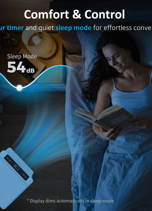 10000 BTU Mobile Portable Air Conditioner with Cooling, Dehumidifier and Ventilating, 2 Speed Fans, 24-Hour Timer, White
