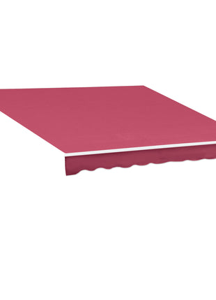 13' x 8' Retractable Awning, Patio Awnings, Sunshade Shelter w/ Manual Crank Handle, UV & Water-Resistant Fabric and Aluminum Frame for Deck, Balcony, Yard, Wine Red