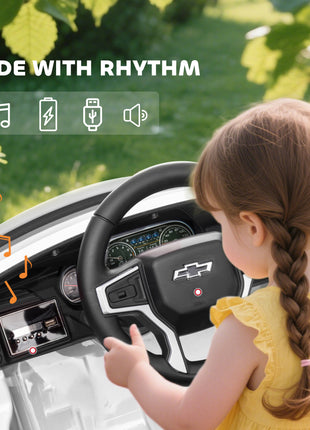 Electric Ride on Car 12V Kids Ride-on Toy, White