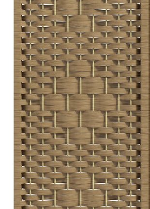4 Panel Folding Room Divider Portable Privacy Screen Wave Fiber Room Partition for Home Office Natural