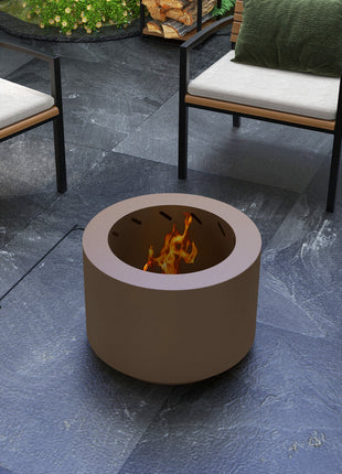 Smokeless Fire Pit, Portable Camping Bonfire Stove with Poker for Backyard Patio Picnic, Steel, Bronze