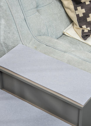 Pet Stairs, Small Dog Steps for Couch Bed with Cushioned Removable Covering, 15.75" x 23.25" x 21.25", Grey
