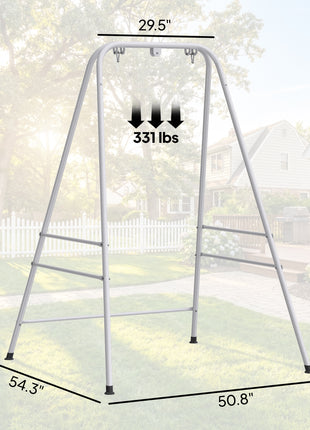 Hammock Chair Stand  Indoor and Outdoor Use with Anti-Slip Foot Pads, 2 Carabiners, White
