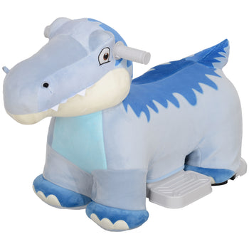 6V Kids Electric Ride on Animal Tyrannosaurus with Music Forward for Aged 18-36 Months, Blue