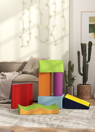 7 Piece Climb and Crawl Activity Play Set Soft for Toddler, Contemporary