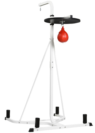 2 in 1 Punching Bag Stand, Adjustable Height Heavy Bag Stand with Weighted Base and Speed Bag, Freestanding for Home Gym