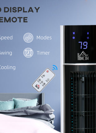42" 3-In-1 Air Cooler, 52° Oscillating Portable Swamp Cooler with Humidifier, 3 Modes, 3 Speeds, 12H Time, White