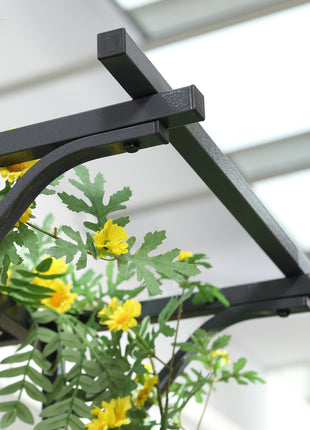 82'' Decorative Metal Garden Trellis Arch with Durable Steel Tubing & Elegant Scrollwork, Perfect for Weddings
