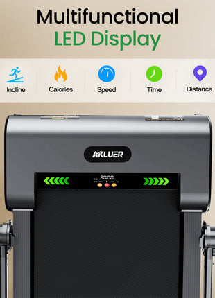Akluer H1-B 13% Auto Incline Walking Pad Treadmill