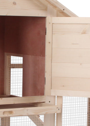 55" L 2-Tier Wooden Rabbit Hutch Bunny Cage