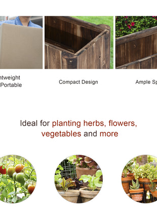 48" x 20" x 18" Raised Garden Bed, Raised Planter Box, Wooden Planter Raised Bed with Drainage Gaps & Lightweight Build