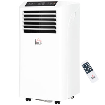 8000BTU Mobile Portable Air Conditioner with Cooling, Dehumidifier, and Ventilating with Remote Control, 2 Speed Fans, 24-Hour Timer for Bedroom, Living Room, Home Office, White