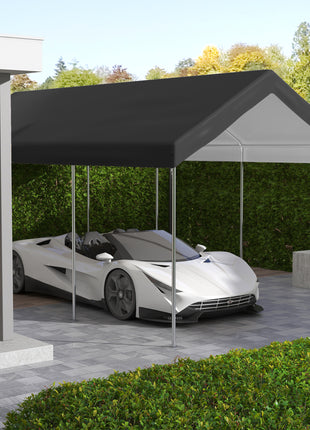 20' x 10' Carport Replacement Canopy for Model 84C-207WT or 84C-386V00WT with Ball Bungee Cords, Gray (Only Cover)