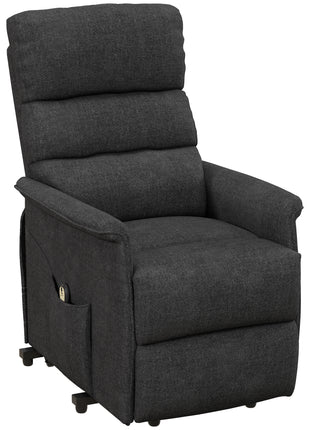 Power Lift Chair for Seniors, Electric Lift Recliner Chair with Remote Control, Side Pockets for Living Room, Black
