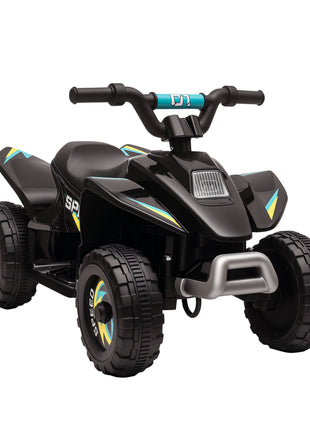 6V Kids ATV 4-Wheeler Ride on Car, Electric Motorized Quad Battery Powered Vehicle with Forward/Reverse Switch for 18-36 Months Old Toddlers, Black