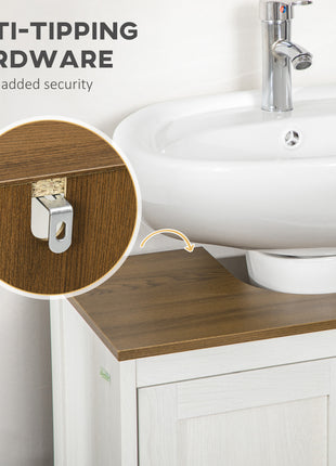 Bathroom Sink Cabinet, Freestanding Under Sink Cabinet Adjustable Shelf