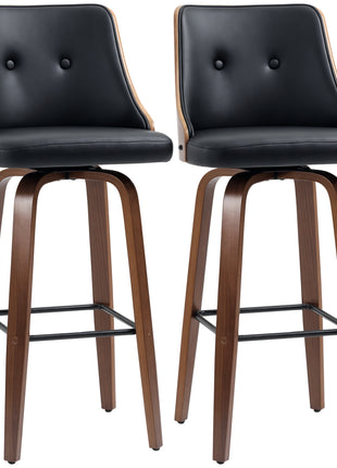 Bar Height Bar Stools Set of 2, Black