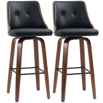 Bar Height Bar Stools Set of 2, Black